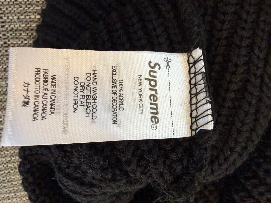 帽子 Supreme Loose Gauge Beanie BLACK
