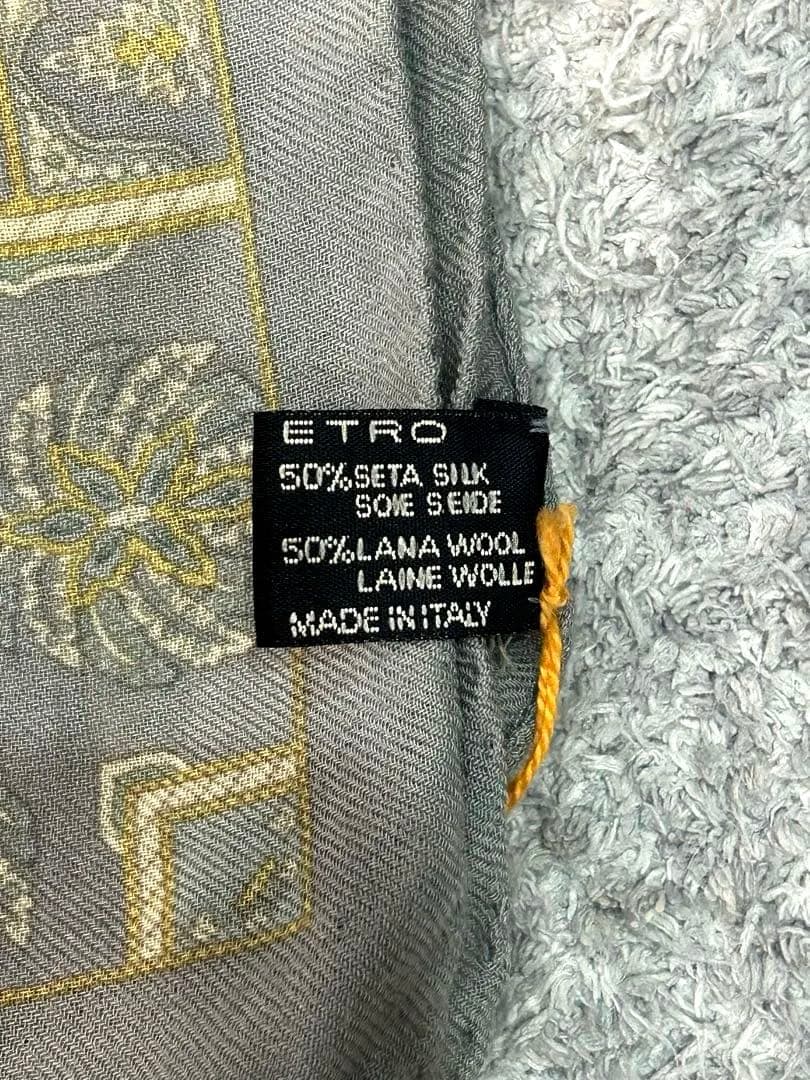 ETRO 大判ペイズリー柄 ストール/ショール　タグ付きイタリア製　シルク混