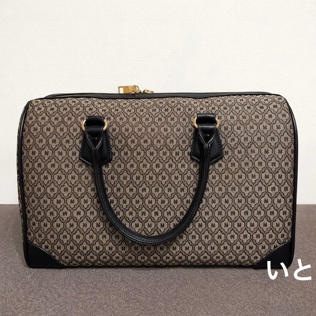 〈美品〉MOUSSY MONOGRAM BOSTON バック(L) ブラック