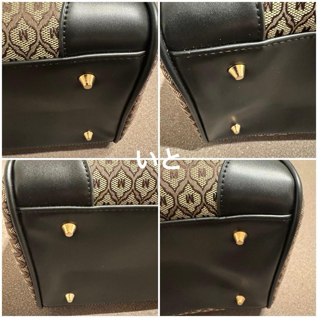 〈美品〉MOUSSY MONOGRAM BOSTON バック(L) ブラック
