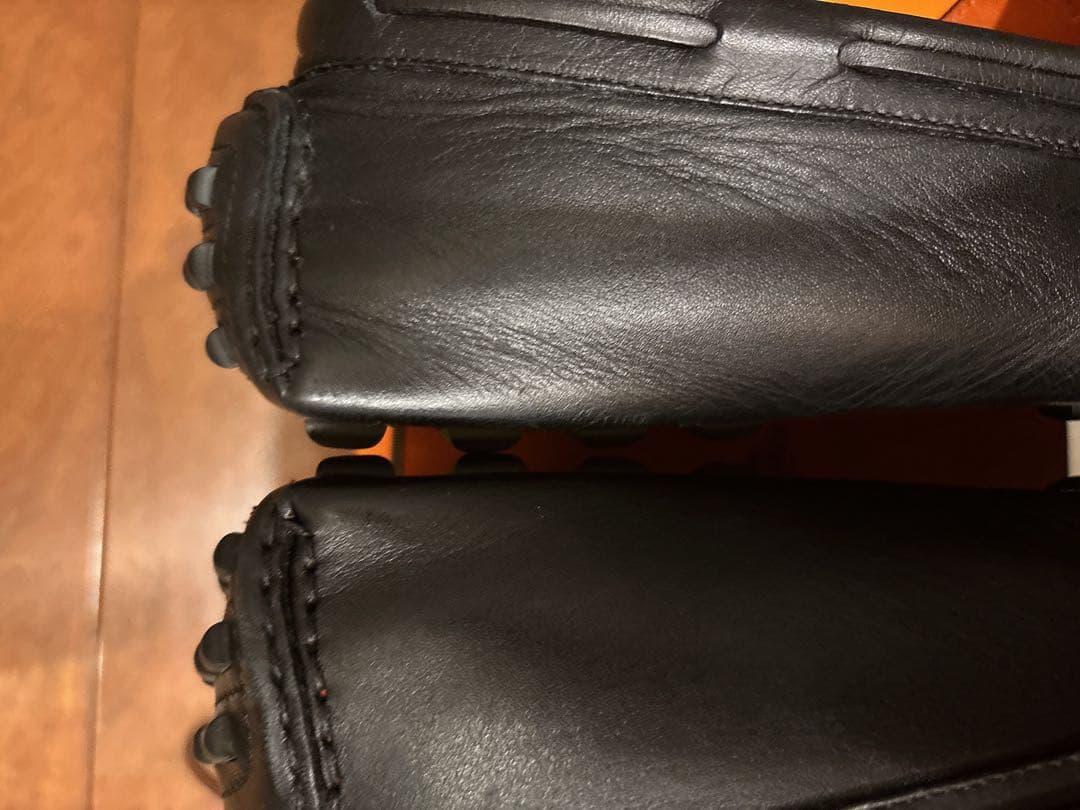 HERMES エルメス　モカシン　黒　43 1/2 27.5センチ程