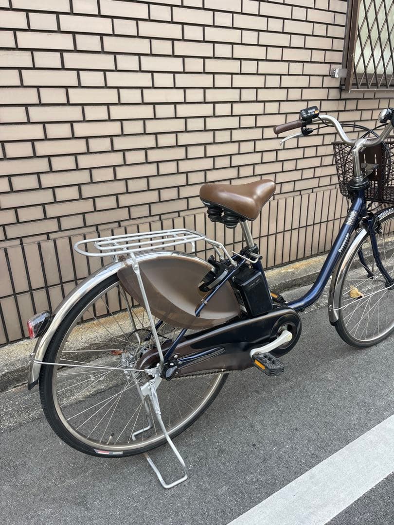 【本体のみ】電動アシスト自転車 ネイビー 前カゴ付き16Ah