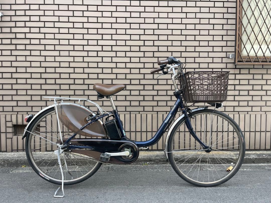 【本体のみ】電動アシスト自転車 ネイビー 前カゴ付き16Ah