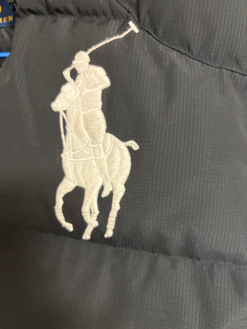 Ralph Lauren BIGポニーロゴ フード付きダウンベスト