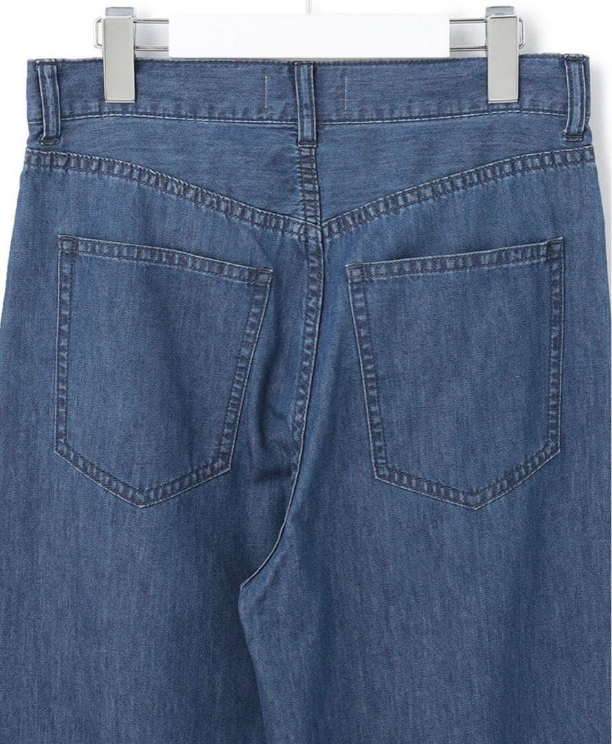 23区DENIM ライトダンガリー ワイドパンツ