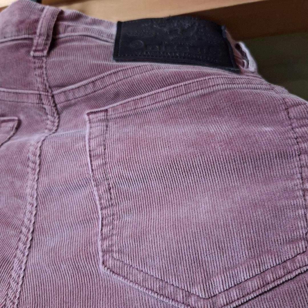 【新品タグ付き】DIESEL コーデュロイワイドレッグパンツ ピンク 23