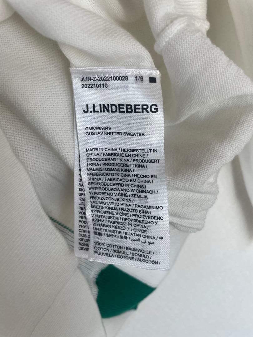 J.LINDEBERG ホワイト セーター