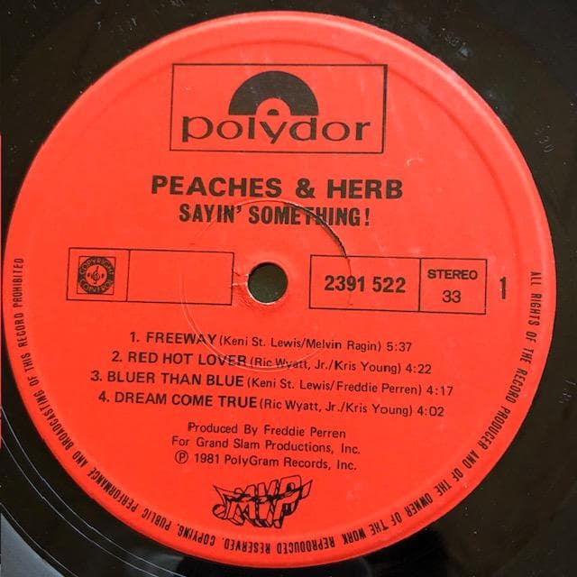 【輸入盤LP】ピーチズ＆ハーブ セイイン・サムシング 2391 522 y117