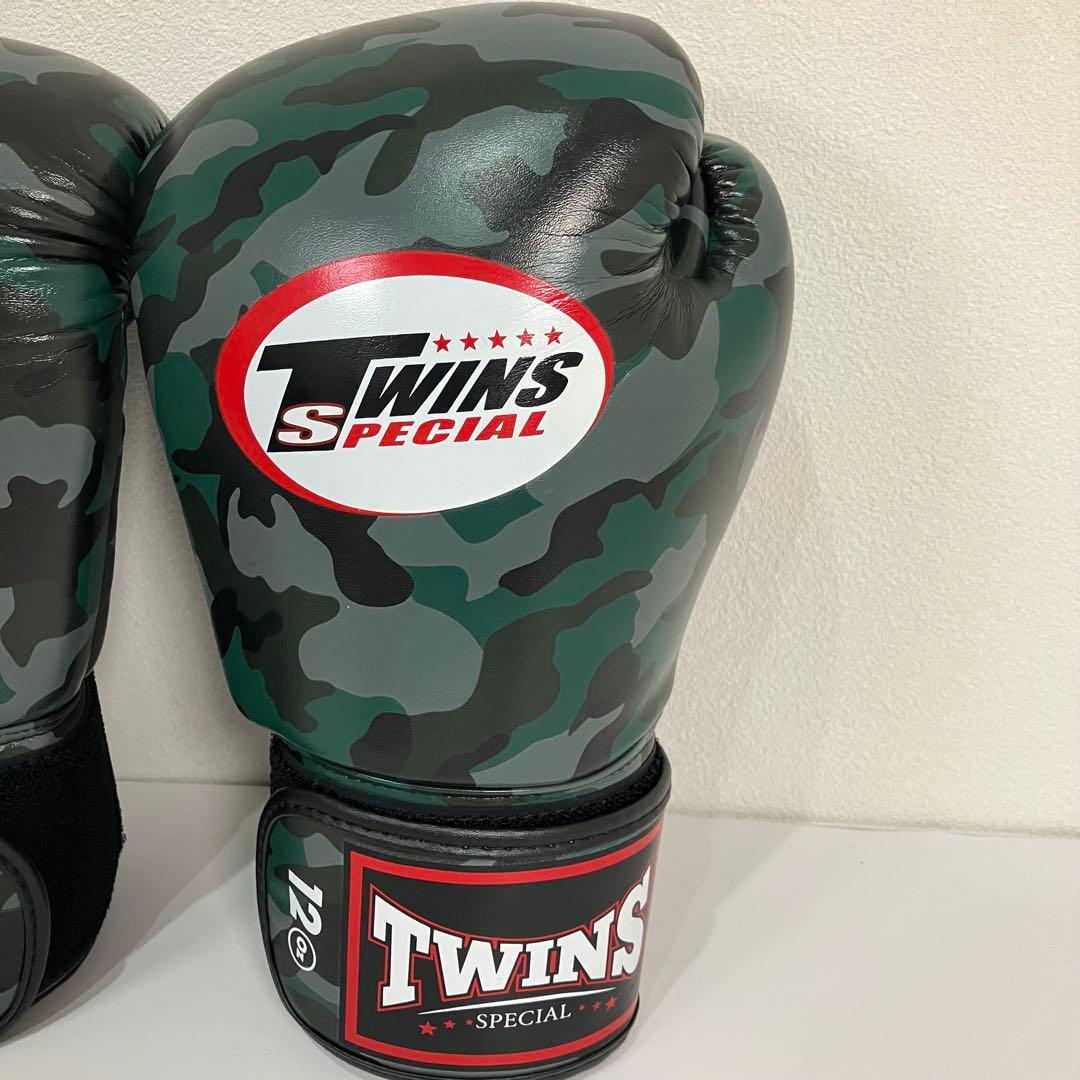 未使用級 TWINS SPECIAL 12oz 迷彩 ボクシンググローブ