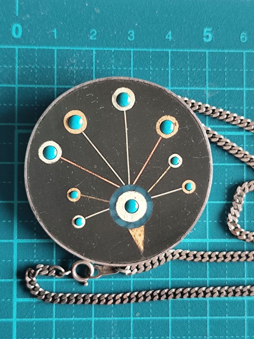 MexicanJewelry Marquetry Turquoise ペンダント