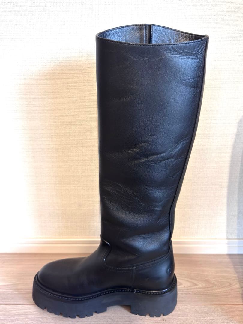 極美品 セリーヌ ローグブーツ 黒36.5