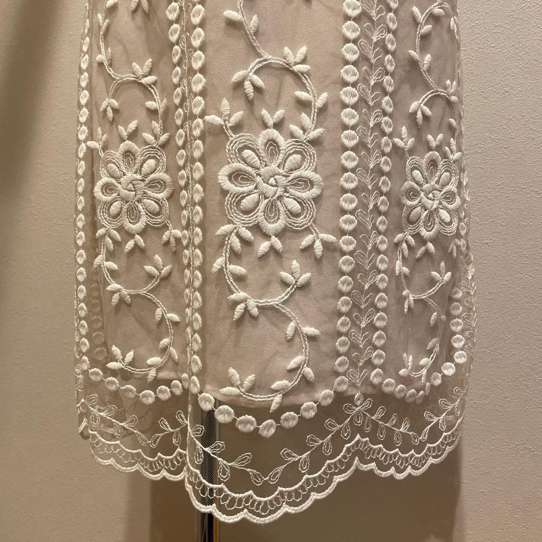 新品未使用　グレースコンチネンタル チュール刺繍 58300円　ワンピース38