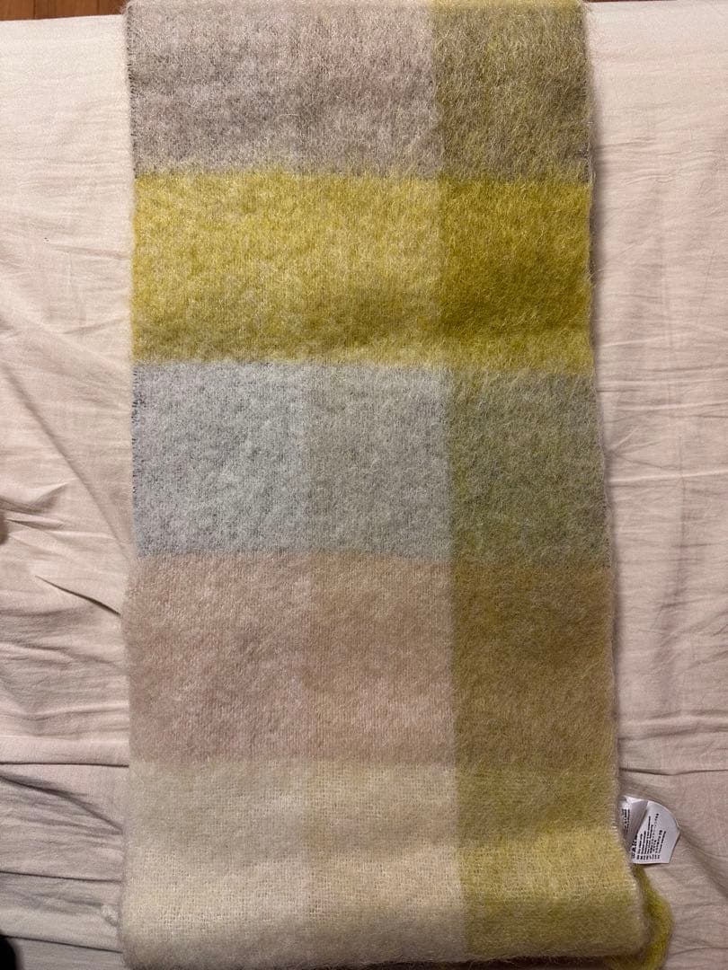 32700円オフ　Acne Studios チェック　モヘア　ストール　マフラー