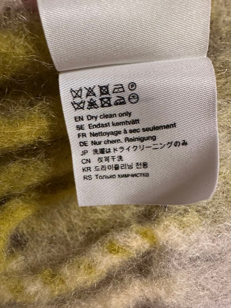 32700円オフ　Acne Studios チェック　モヘア　ストール　マフラー