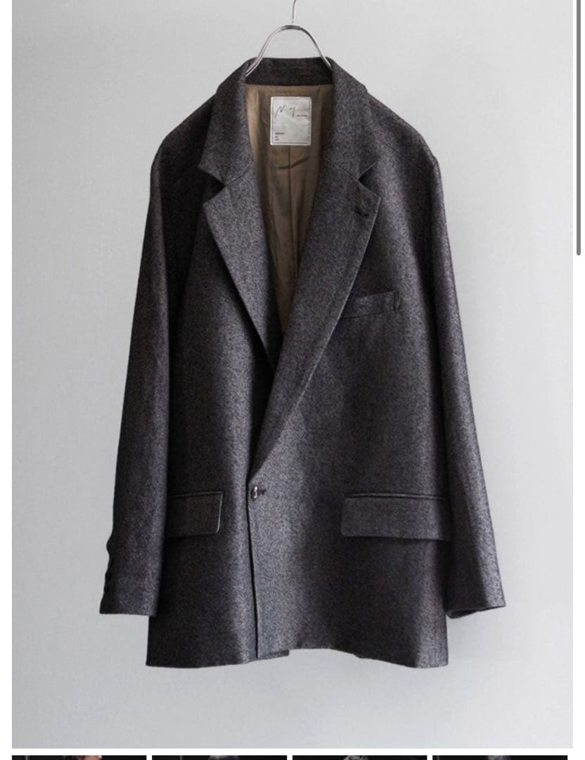 ジャケット・アウター ANCELLM SEMIDOUBLE TAILORED JACKET BROWN