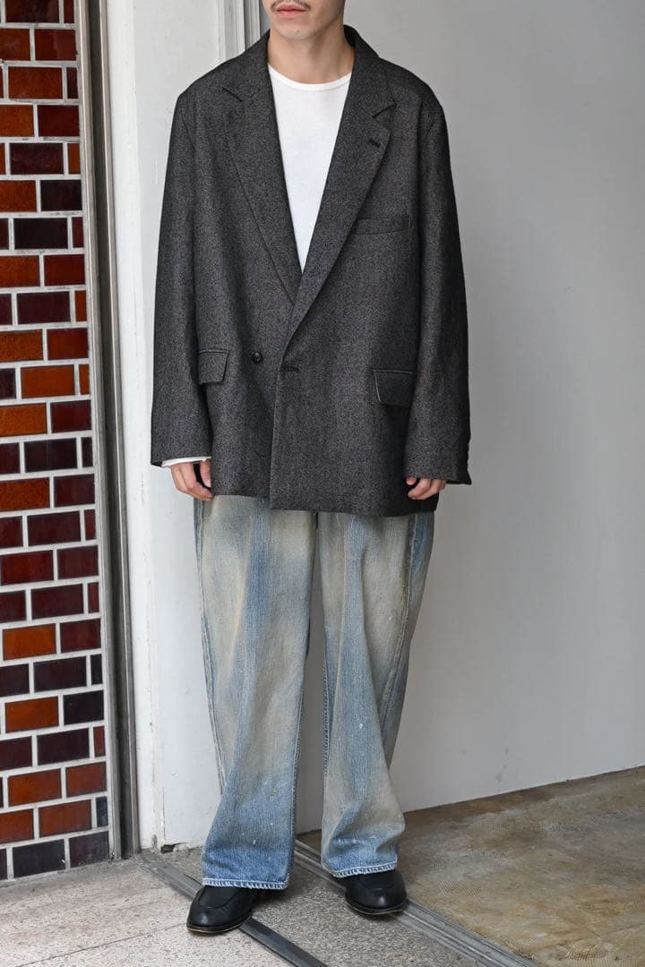 ジャケット・アウター ANCELLM SEMIDOUBLE TAILORED JACKET BROWN