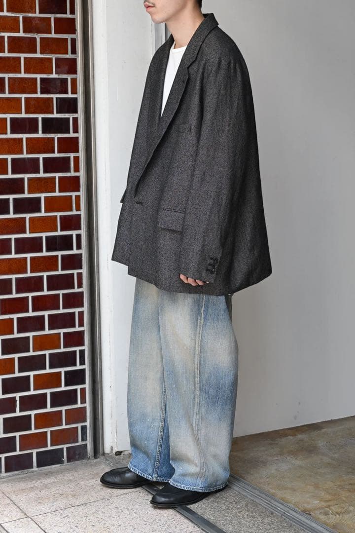 ジャケット・アウター ANCELLM SEMIDOUBLE TAILORED JACKET BROWN