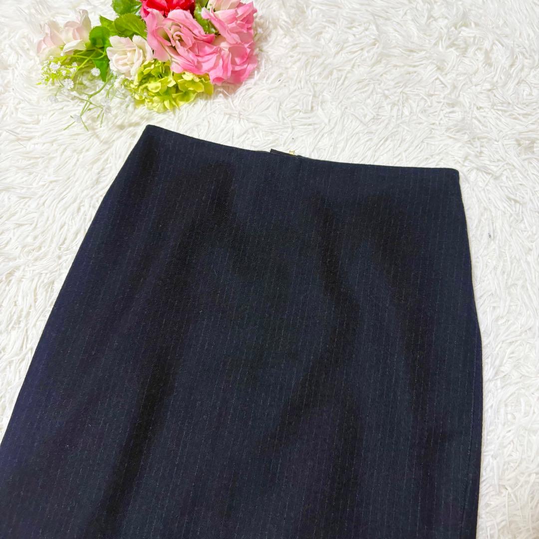 【美品】ドゥーズィエムクラス　ウール　ペンシルスカート　サイドスリット　S