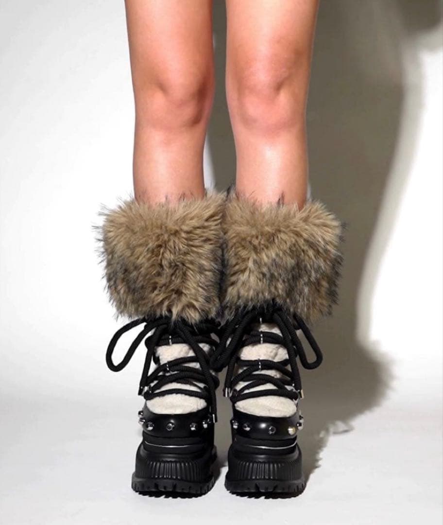 靴 YELLO TWO-TONE SHORT BOOTS