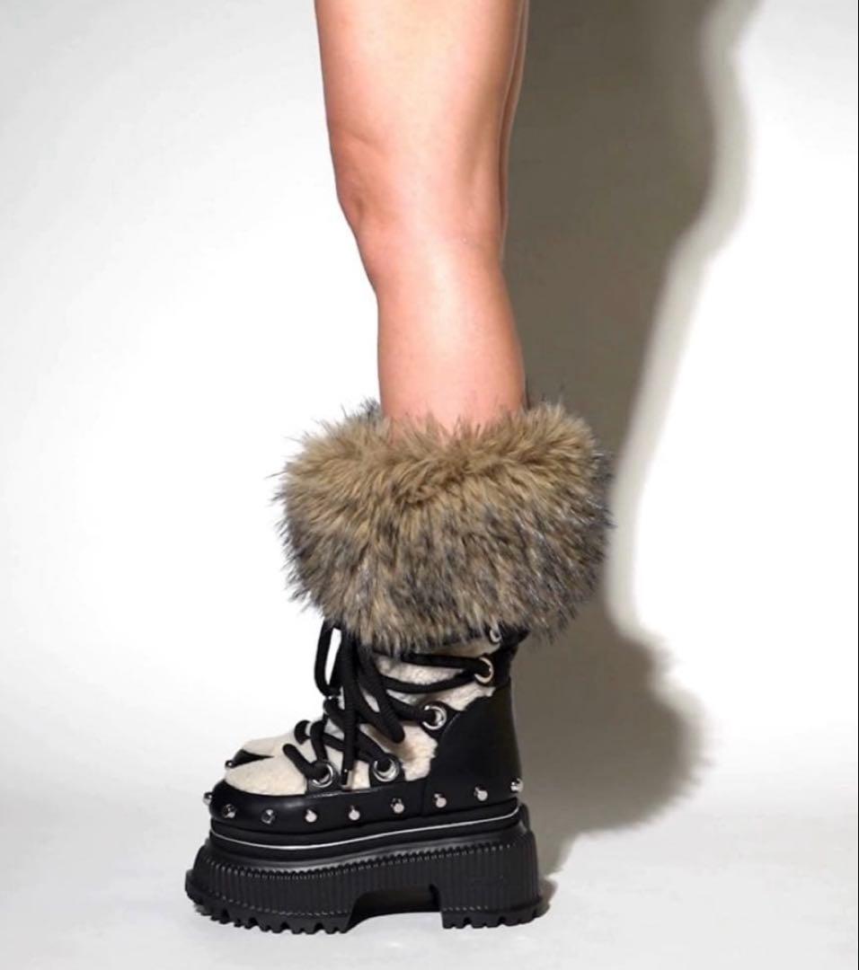 靴 YELLO TWO-TONE SHORT BOOTS