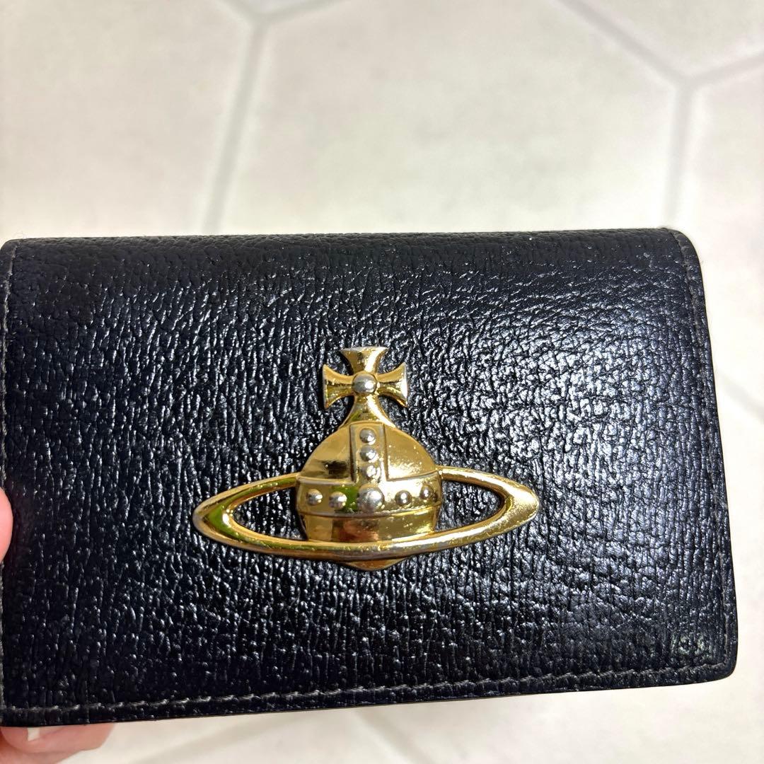 Vivienne Westwood 黒 レザー 名刺入れ　ビッグオーブ