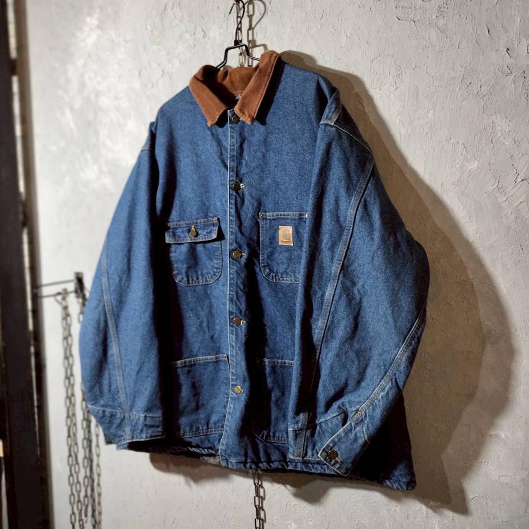 カーハート　ミシガンチョアコート　デニム　カバーオール　ワークジャケット　3XL
