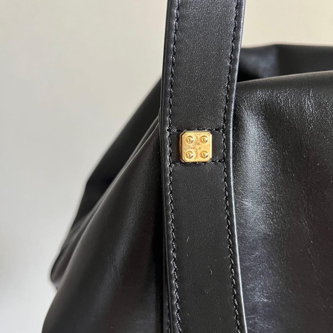 LOEWE ロエベ ヴィンテージ アナグラム ブラック レザー ボストンバッグ