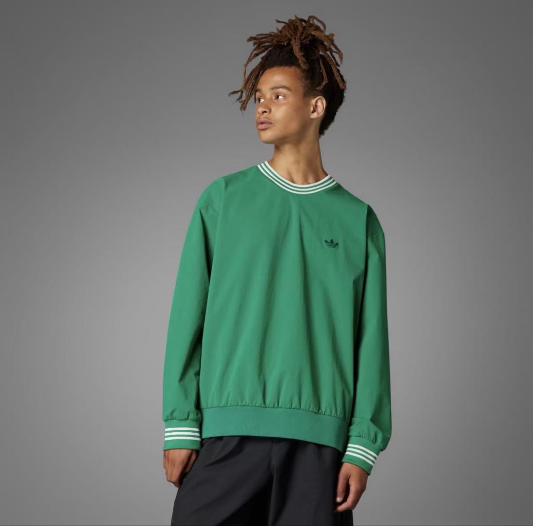 【adidas】ローリングリンクス 撥水クルーネックスウェットLサイズ