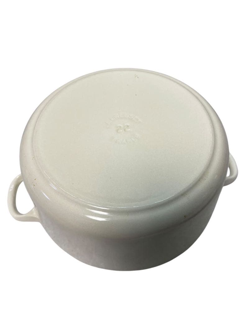 LE CREUSET ルクルーゼ ココットロンド 22cm ホワイト 両手鍋