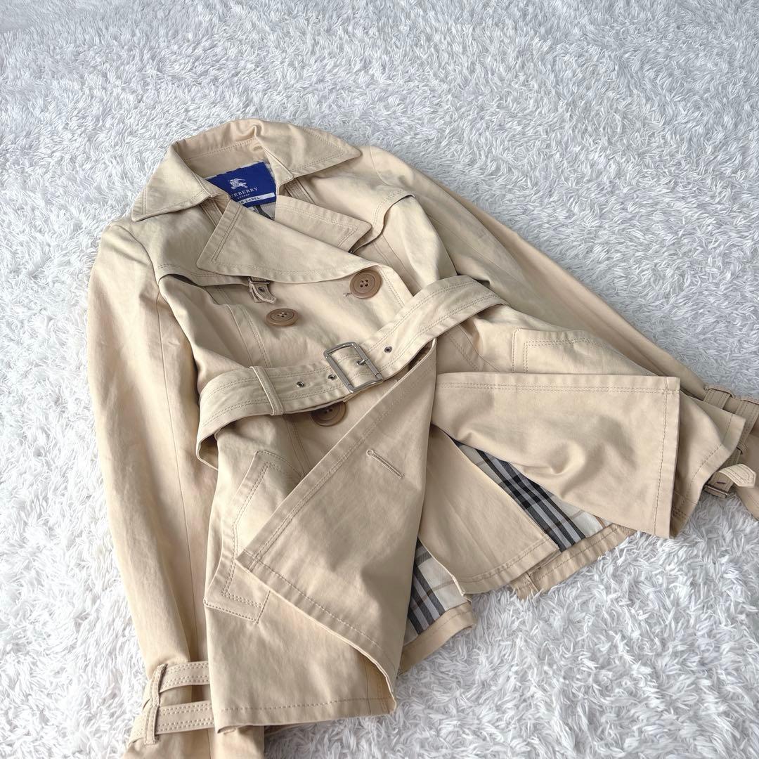 BURBERRY BLUE LABEL トレンチコート ノバチェック ベルト