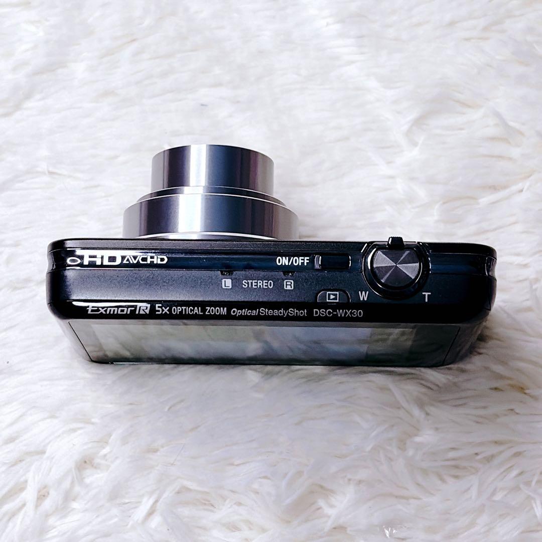 ✨美品✨SONY Cyber-shot DSC-WX30 コンデジ　ブラック