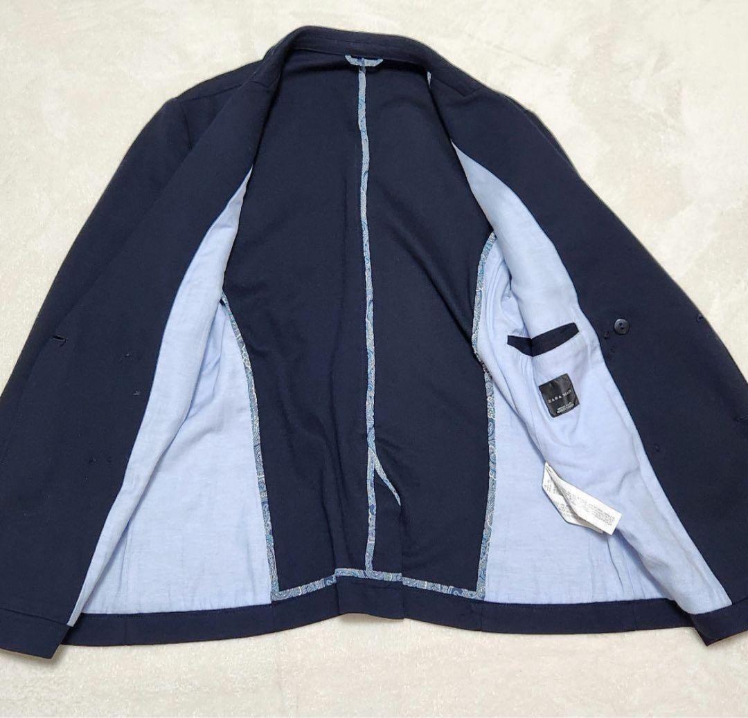 【特価セール‼️】ZARA　紺ブレ　金ボタン　ダブル　テーラードジャケット