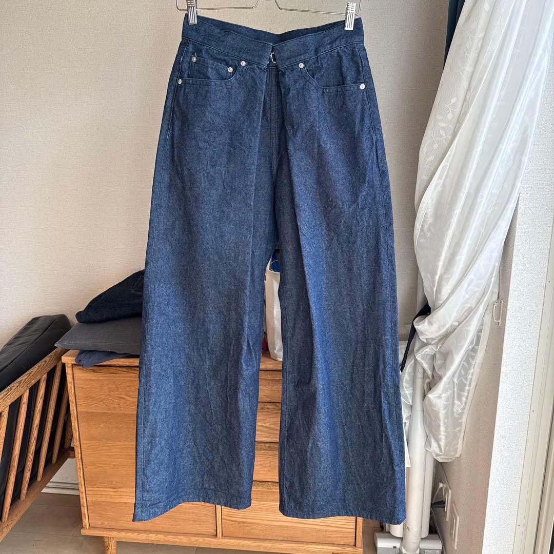 JOHNLAWRENCESULLIVAN リジッドデニムワイドパンツ