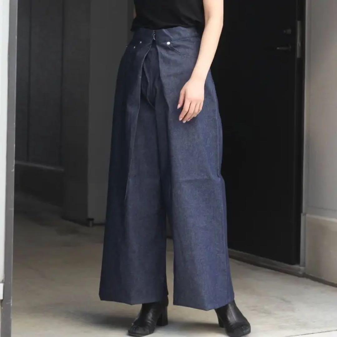 JOHNLAWRENCESULLIVAN リジッドデニムワイドパンツ