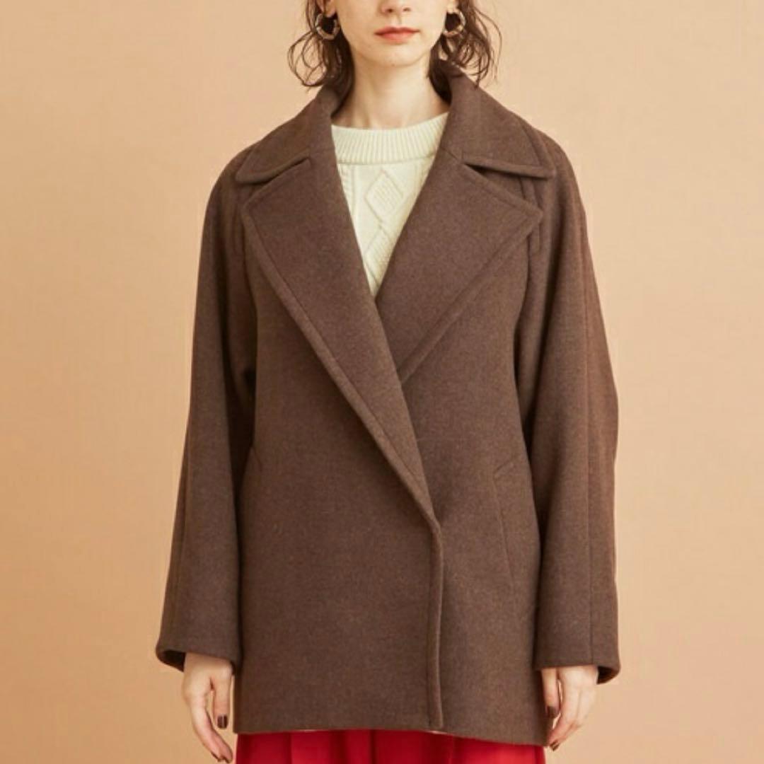 美品 MANTECOメルトンメランジミドル丈コート ユナイテッドアローズ M