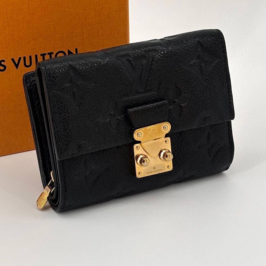 大人気 現行 極美品 ルイヴィトン アンプラント メティス 三つ折り財布 黒