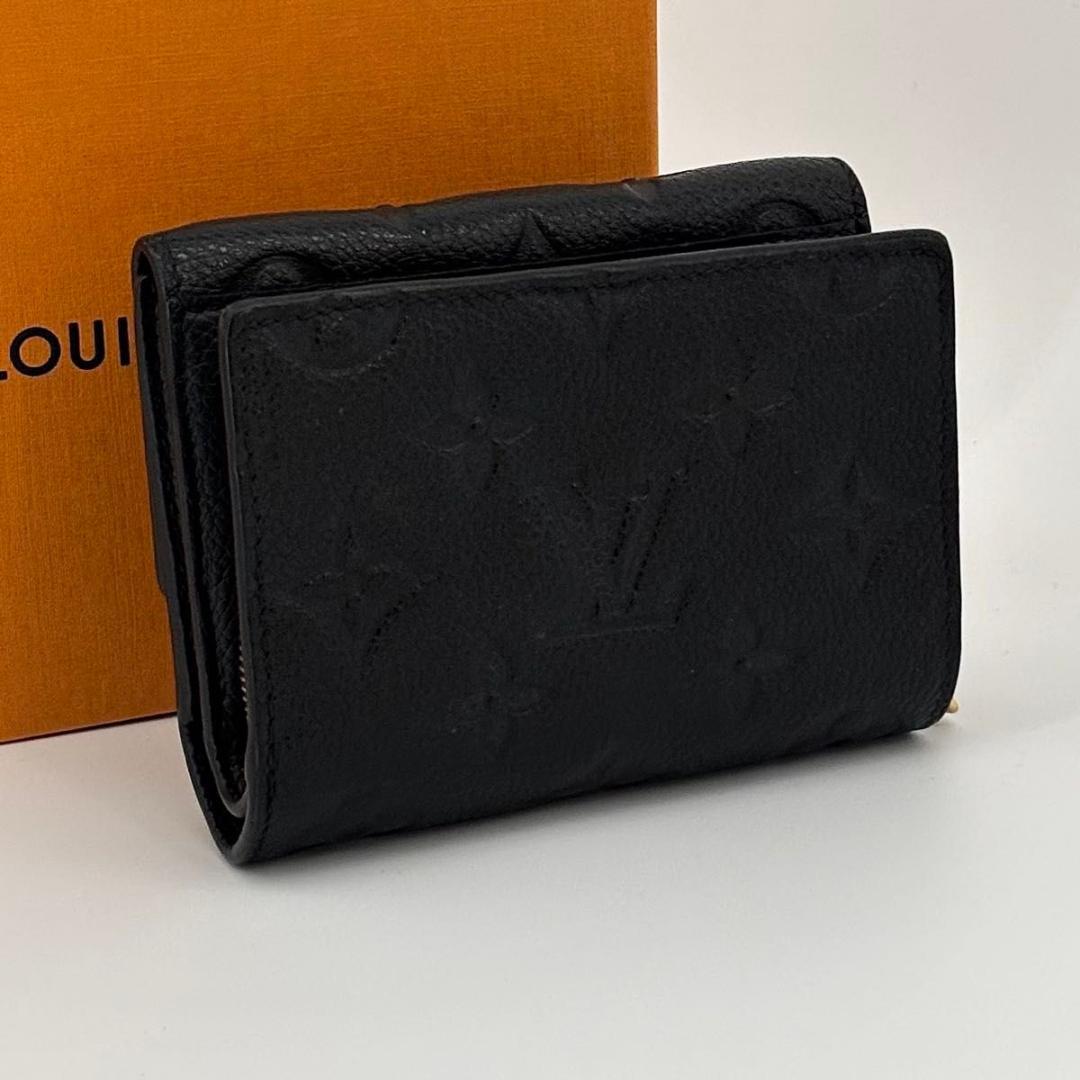 大人気 現行 極美品 ルイヴィトン アンプラント メティス 三つ折り財布 黒