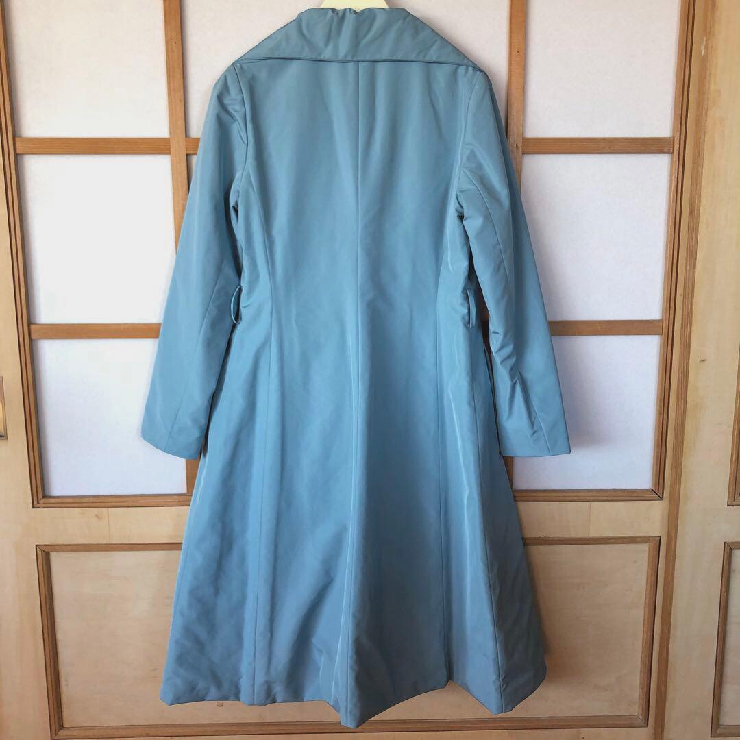 美品　ストロベリーフィールズ　トレンチダウン風コート　ロング　アウター　水色　M