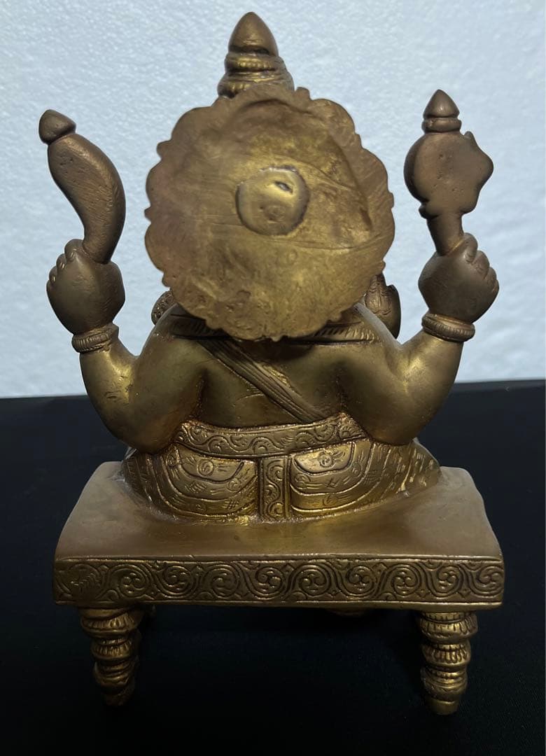 ガネーシャ像 真鍮製 ブラス ガネーシャ 全長約21cm 重さ約2.7kg