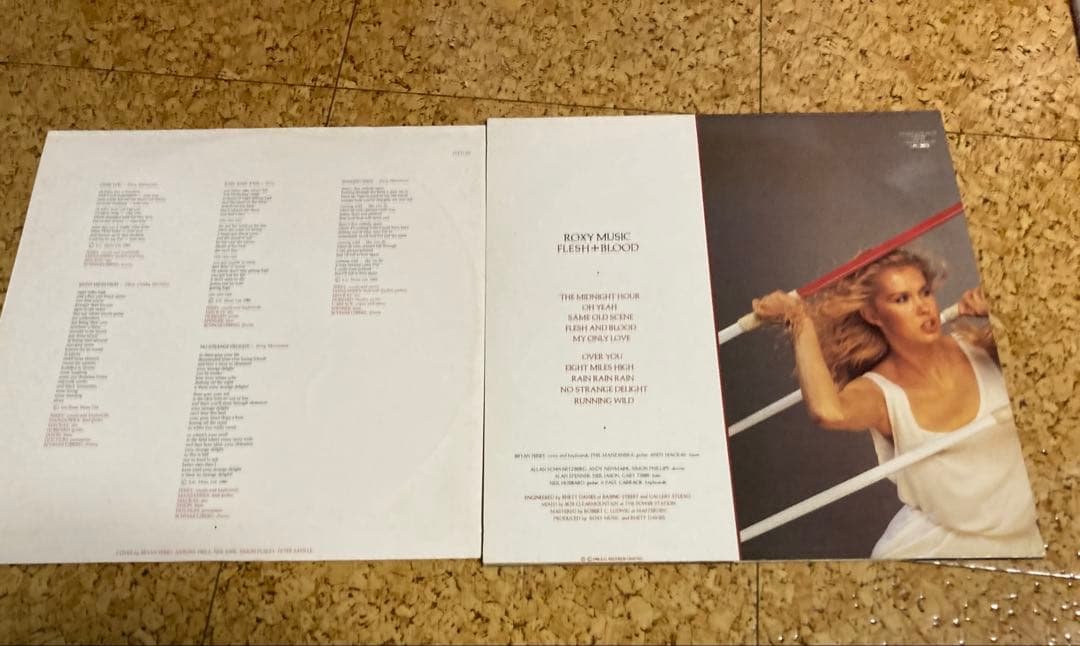 洋楽 Roxy Music Flesh + Blood LP