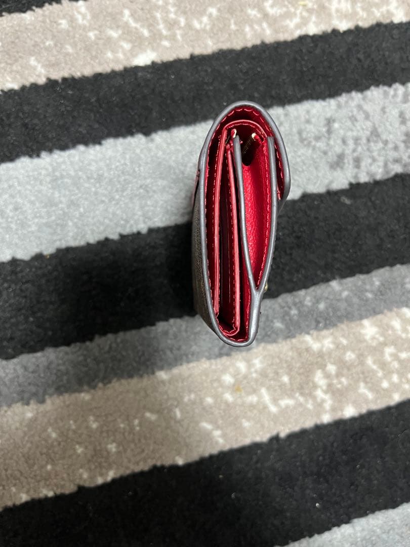 エ*マ様 Louis Vuitton 三つ折り財布 レッド/ブラウン
