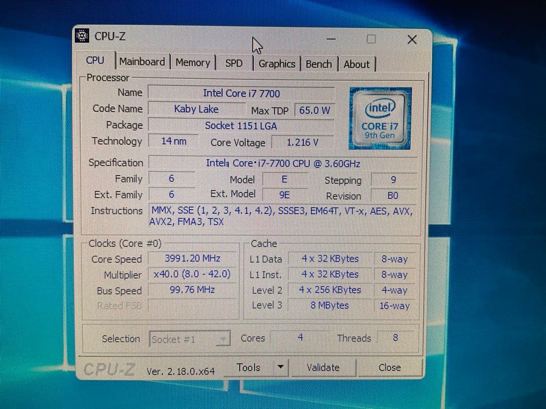 Intel Core i7-7700 & PRIME H270M-PLUSセット