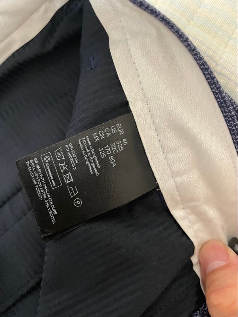  スーツ ネイビー M スキニーフィット EUR46 美品
