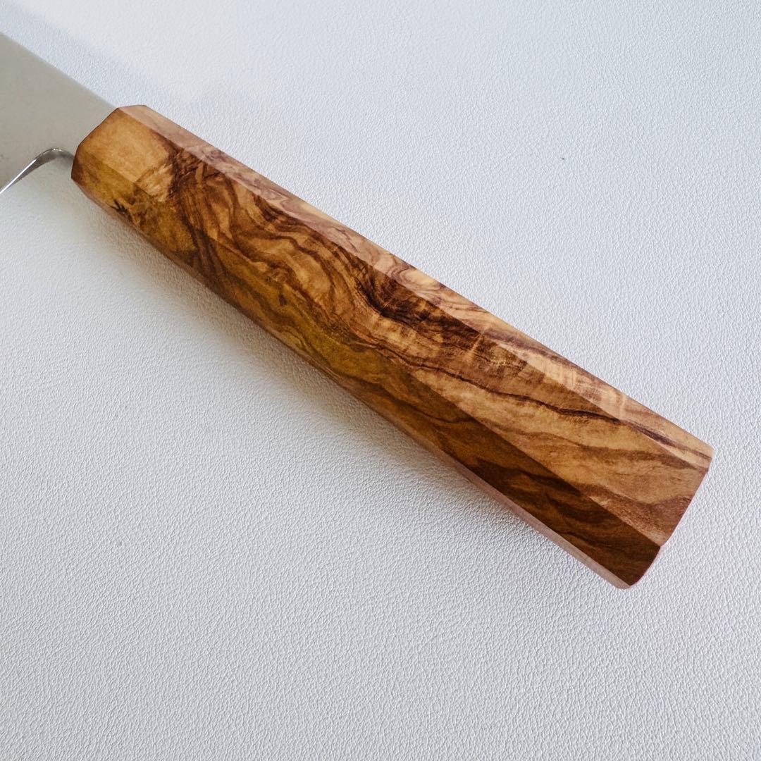 270mm 先丸　柳刃包丁 鏡面　オリーブウッド八角柄 刺身包丁 全鋼
