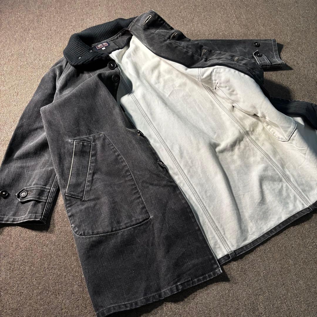 BLUE BLUE ハリウッドランチマーケットブラックデニム ジャケット ロング