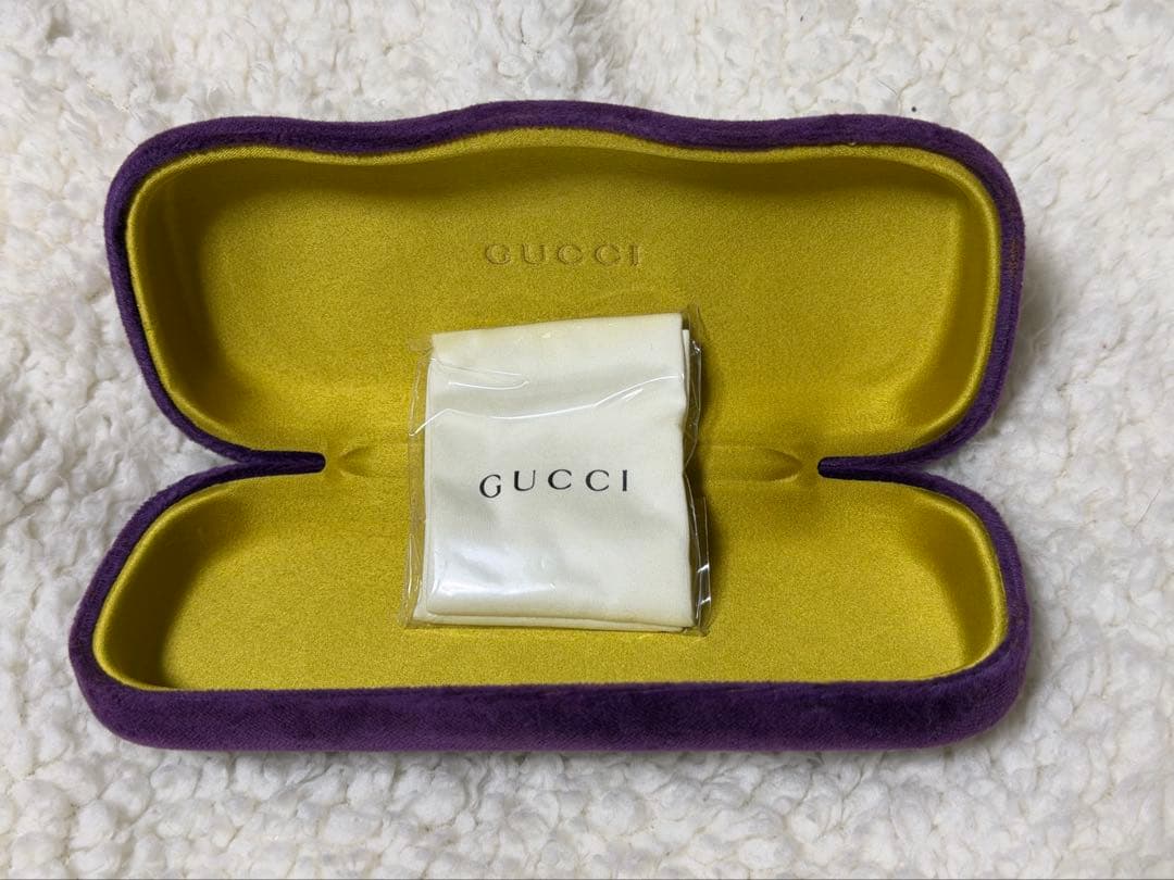 GUCCI ブラウンレンズ スクエアサングラス ケース付き