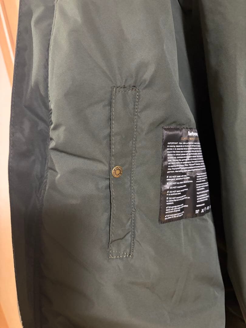 Barbour MA-1ジャケット Mサイズ オリーブグリーン