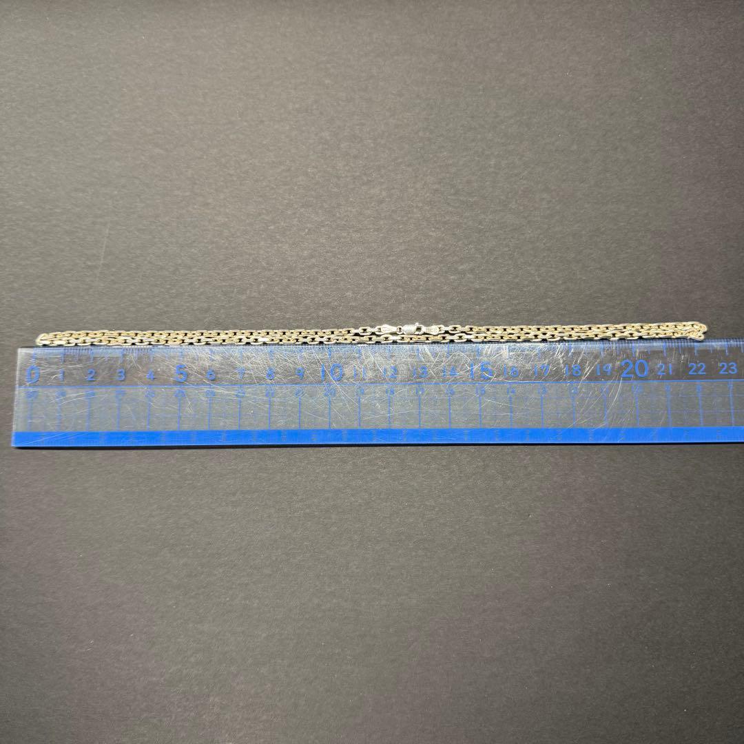 【太め イタリア製 45㎝】太角チェーンネックレス silver925