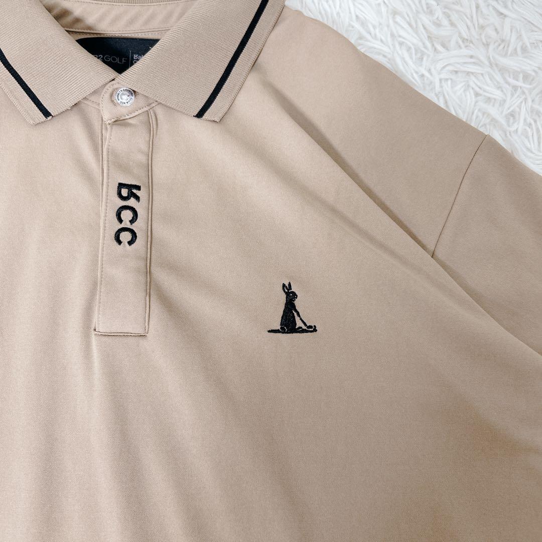 FR2 GOLF ドライポロ M ベージュ 人気モデル　ゴルフ　ロゴ　うさぎ