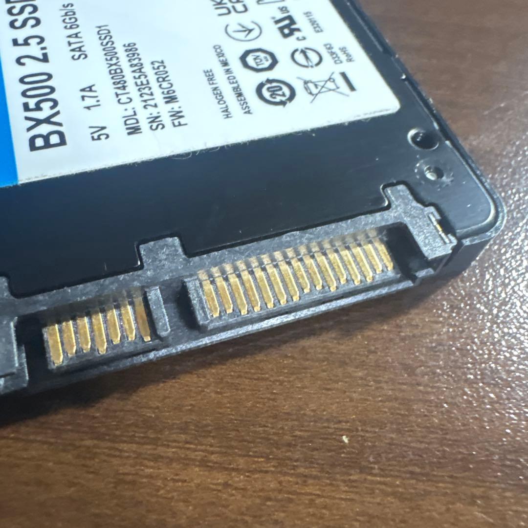 Crucial クルーシャル SSD BX500 2.5 480GB 動作確認済